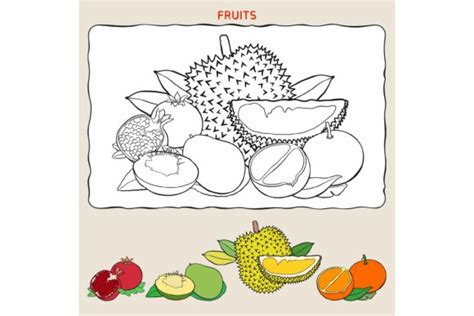 Tropical Fruit Coloring Pages