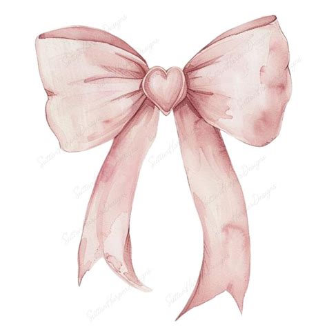 Coquette Baby Pink Heart Ribbon Bow Png Cute Girly Coquette Png