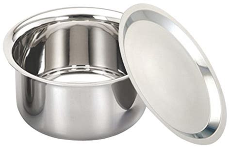 Spacetouch Stainless Steel Patila With Lid Tope Topia Bhaguna Round