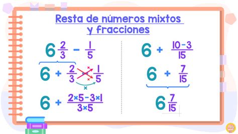 Resta De N Meros Mixtos Y Fracciones Matem Vil