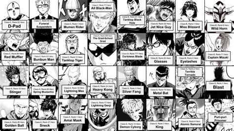 One Punch Man All Classes By Vegito5001 On Deviantart