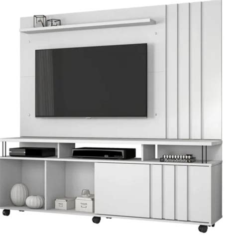 Rack E Painel Para TV Atraente JCM Branco MadeiraMadeira