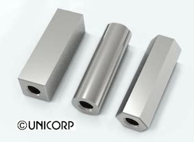 Spacers by UNICORP Metric/Standard-Stock/Custom, Hex/Round/Square/28 finishes- Official Site