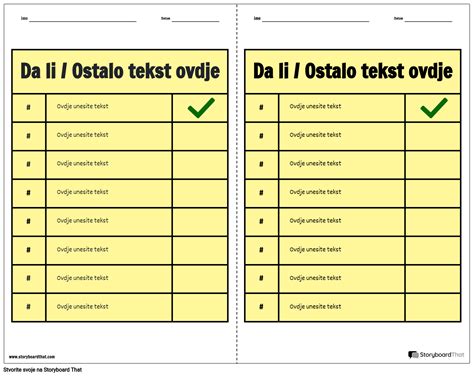 Predložak Kontrolnog Popisa 2 Storyboard por hr examples