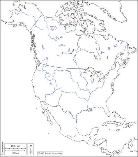 North America Free Map Free Blank Map Free Outline Map Free Base Map