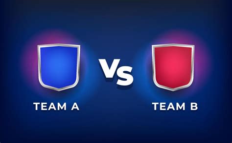 Scoreboard Versus Team A Vs Team B For Sport Lower Third Blue Team