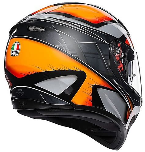 Full Face Helmet Double Visor Moto Agv K Sv Multi Liquefy Black Orange