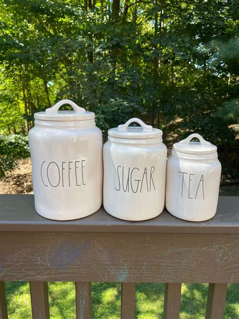 Farm House Sugar Canister Coffee Canister Tea Canister Etsy Tea