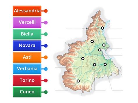 Le Province Del Piemonte Labelled Diagram