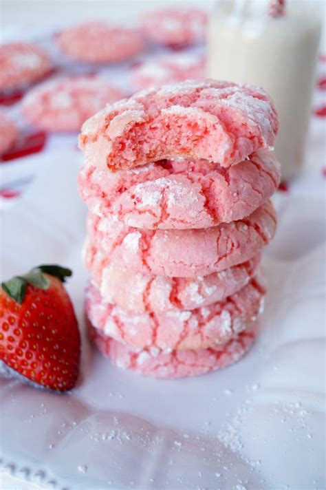 Strawberry Cake Mix Crinkle Cookies Artofit