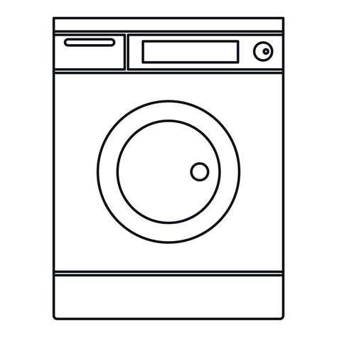 Washing Machine Icon Outline Style Vector Art At Vecteezy