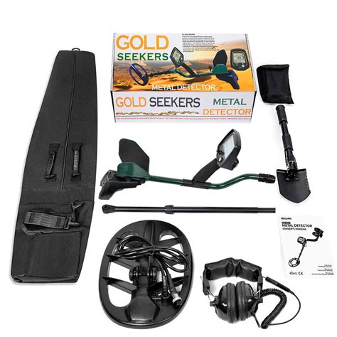 Heavy Duty Metal Detector With 10 Inch 7 8 KHz Waterproof Coil Gold