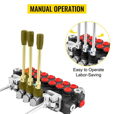 Vevor Hydraulic Directional Control Valve 7 Spool Hydraulic Spool Valve 11 Gpm Hydraulic