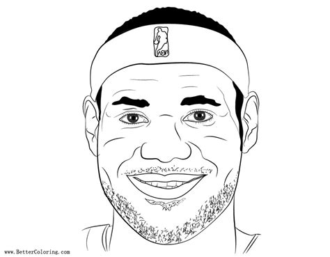 Smile Lebron James Coloring Pages - Free Printable Coloring Pages