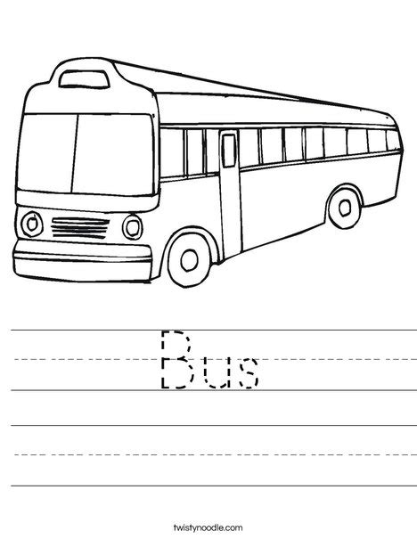 Bus Worksheet Twisty Noodle Worksheets Library