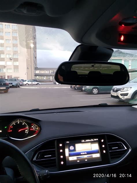 Зеркало заднего вида. — Peugeot 308 SW (2G), 1,6 л, 2015 года ...