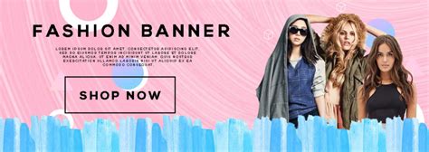 Fashion Banner Customizable Psd Template Room