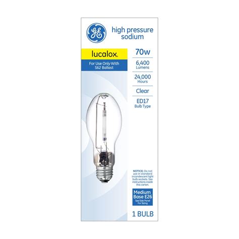 Ge Watt Ed High Pressure Sodium Hid Light Bulb At Lowes