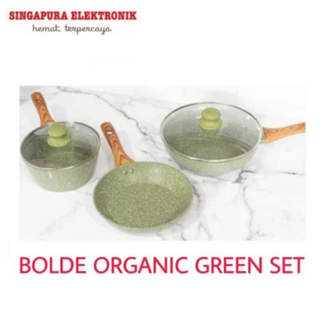 Jual Bolde Organic Green Pan Set 5 Pcs Shopee Indonesia