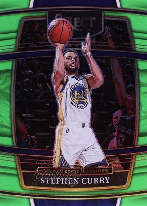 Stephen Curry 2021 Select 94 Concourse Neon Green 75 Price Guide