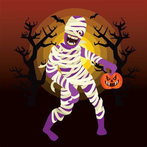 Premium Vector Halloween Mummy Character