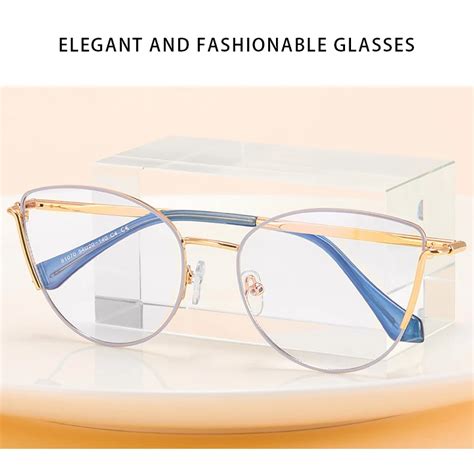 Katkani Womens Square Cat Eye Eyeglasses Trendy And Durable Fuzweb