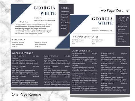 Canva Resume Template, Canva CV Template, Canva Digital Resume Template ...