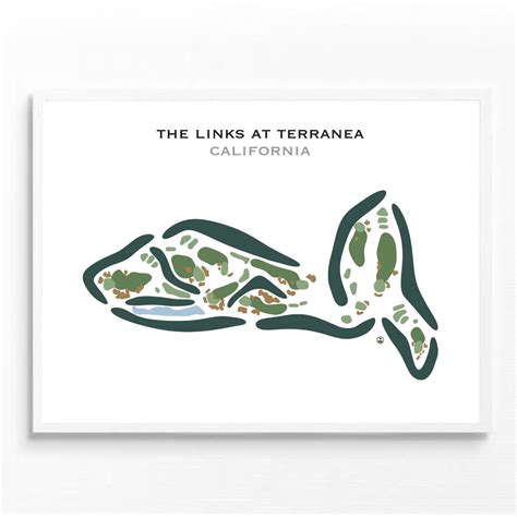 The Links at Terranea, CA Golf Course Map, Home Decor, Golfer Gift for ...