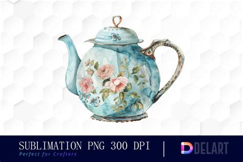 Vintage Teapot Illustration Clipart