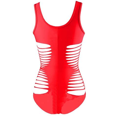 2020 Sml Bodysuit Sexy Bandage Ripped Cutout 1 One Piece Swimsuit Swimwear Women Black Monokini