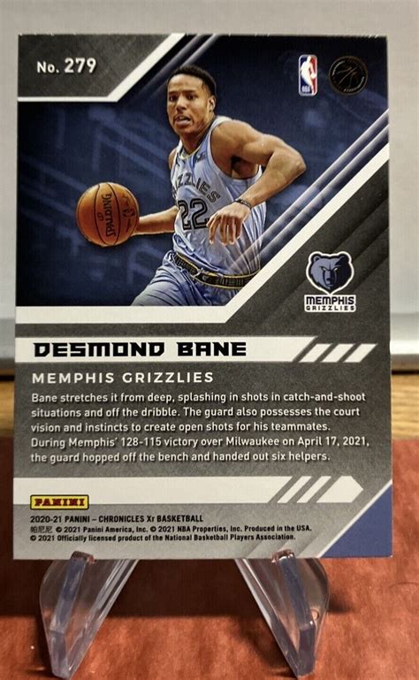 Desmond Bane Panini Chronicles Xr Memphis Grizzlies Rookie Rc