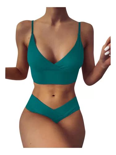 Set De Bikini Con Vendaje Tipo Bandeau Para Mujer Push Up B Meses