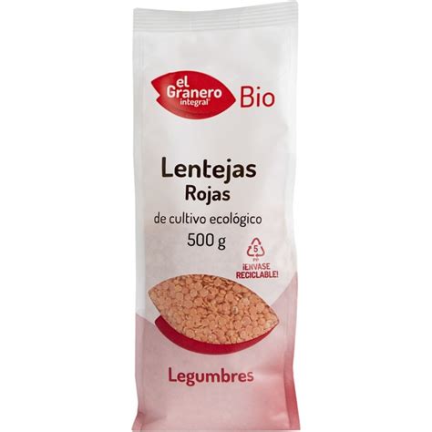 Lentejas Rojas Ecol Gicas Bolsa G El Granero Integral