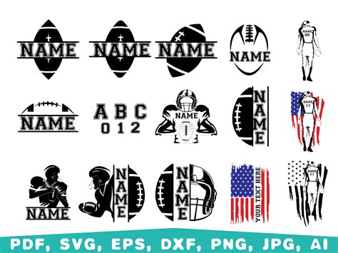 Football Player Svg, Football Name Svg Graphic by bluediamond ...