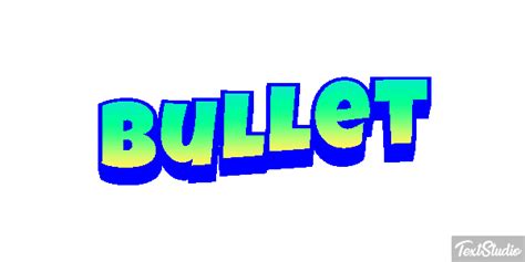 Bullet Word Animated GIF Logo Designs