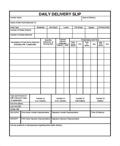 FREE 7 Sample Delivery Slips In MS Word PDF