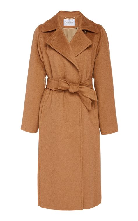 Max Mara Manuela Belted Camel Hair Coat In Brown Lyst