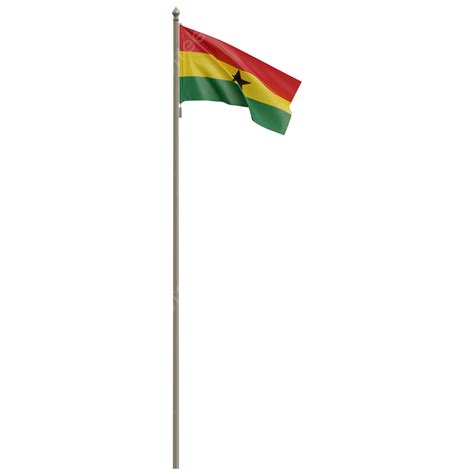 Bandeira De Gana Mastro PNG Bandeira De Gana Acenando Bandeira