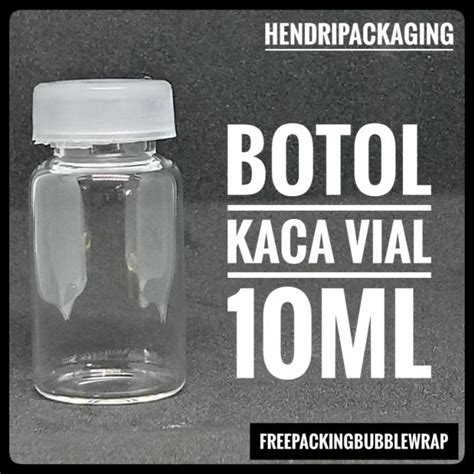 Jual Botol Kaca Vial Ml Tutup Plastik Shopee Indonesia