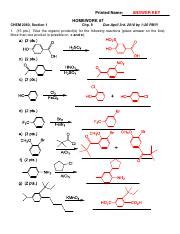 Chem 2060 Homework 9 Answers Printed Name ANSWER KEY HOMEWORK 7