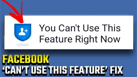 You Can T Use This Feature Right Now Problem Fixed Facebook Can