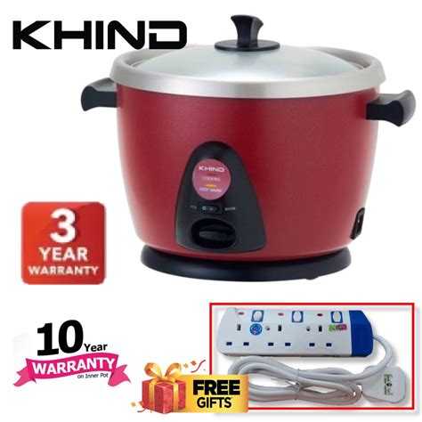 Free Gift Khind Anshin Rice Cooker Rc M Red Shopee Malaysia