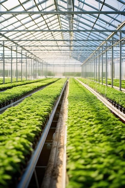 Invernadero Con Una Variedad De Verduras Y Hortalizas Que Crecen