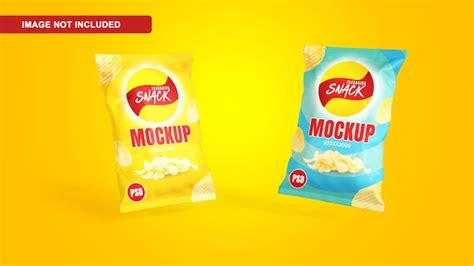 Premium PSD | Snack pouch plastic bag mockup