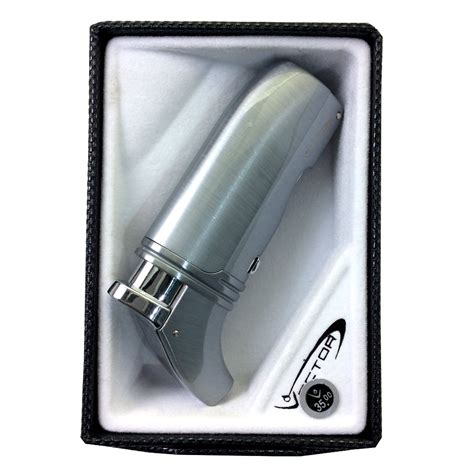 VECTOR ARSENAL 1C CHROME SATIN 2 TORCH LIGHTER