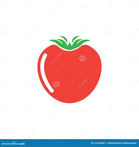 Tomato Fruit Icon Logo Design Vector Color Illustration Stock Vector