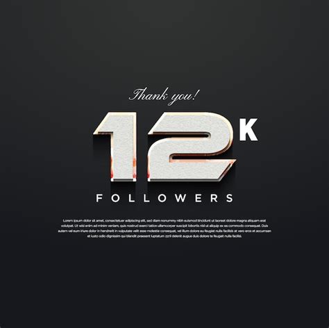 Premium Vector Celebration 12k Followers Vector With 2d Big Numbers