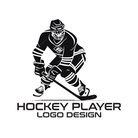 Premium Vector | Hockey Player vector logo design