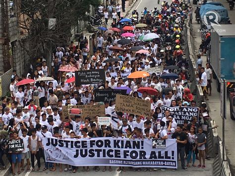 IN PHOTOS: Funeral march for Kian delos Santos