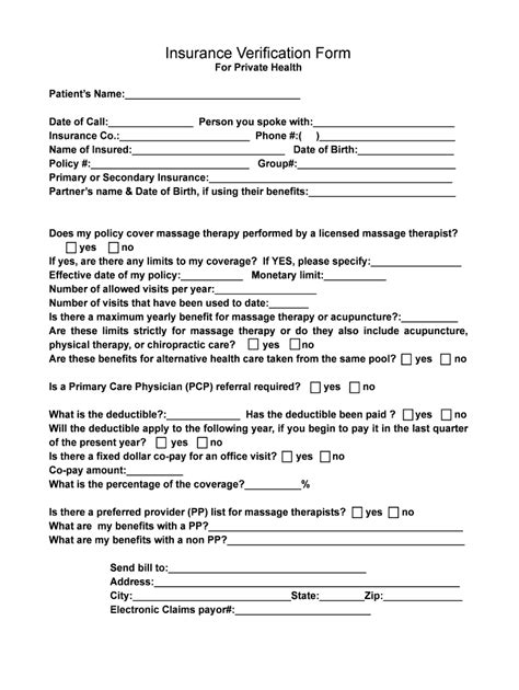 Fillable Online Insurance Verification Form Wix Fax Email Print